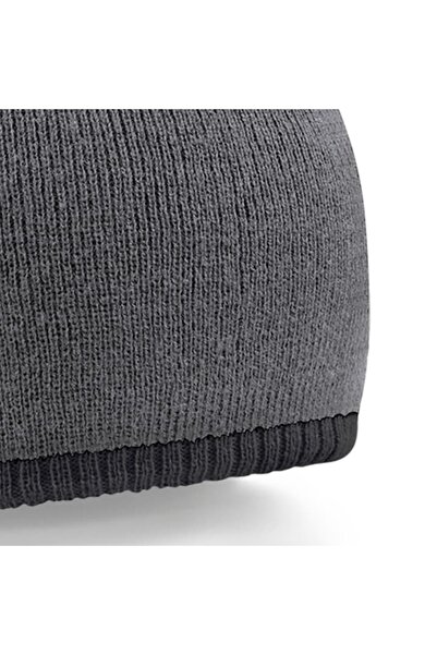 RONIC Two-Tone knitted beanie, RONIC, one size, unisex, black/gray