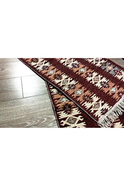 OEM 1+1 Traditional Rugs, 60 x 150 cm, Brown and Cream, Rustic 2