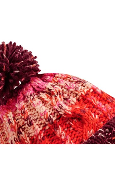 RONIC Corks padded knitted beanie, unisex, one-size, maroon/pink