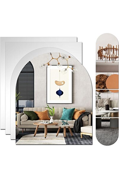 Slasa Flexible Self-Adhesive Mirror Sheet 35.5x30 cm Wall Tile Mirror Sticker