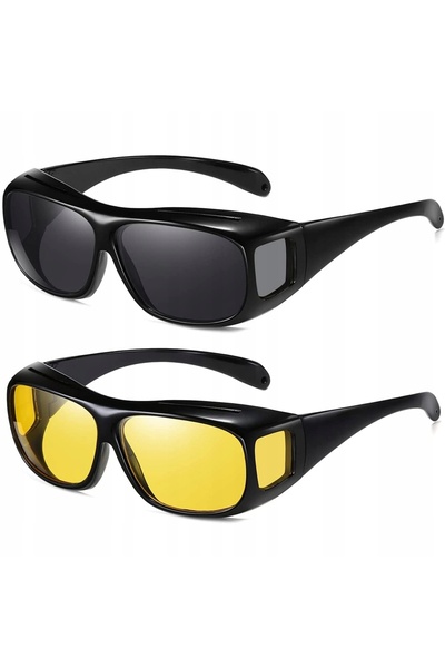 zola Day/Night driving glasses, polycarbonate lenses, universal, black