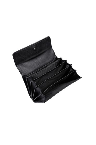 RONIC Waiter Wallet Press Stud, 100% Polyester, 19 x 11 cm, 5 bill compartments, unisex, black