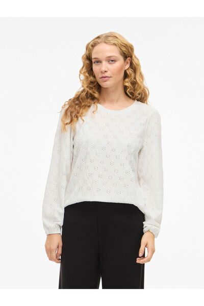 VILA Oberteil mit langen Ärmeln VIASTA Rundhals