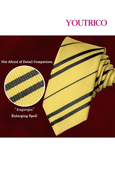 Youtrico Harry Potter Style Vintage Striped Tie – Gryffindor, Slytherin, Ravenclaw, Hufflepuff Style