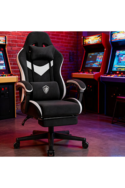 Gogoya كرسي ألعاب فيديو GAMING مع مكتب كمبيوتر ومسند ظهر مريح قابل للإمالة (أ...