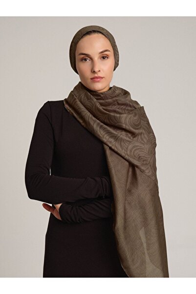 Ayshara شال رومي سيما مونوغرام منقوش على الوجهين - توبيراك