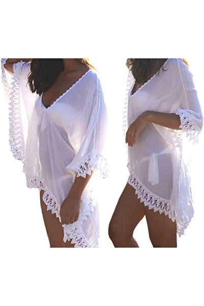 zola Beach dress, sun protection, airy, polyester, length 110 cm, white