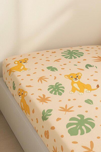 Taç Licensed Lion King Single Cotton Fitted Sheet
