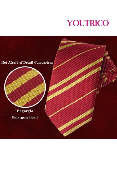 Youtrico Harry Potter Style Vintage Striped Tie – Gryffindor, Slytherin, Ravenclaw, Hufflepuff Style