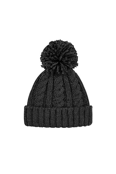 RONIC Melange Beanie, hand-knitted, one-size, unisex, black