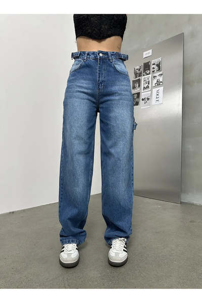 DEEFWEAR Πλυμένο φαρδύ τζιν παντελόνι