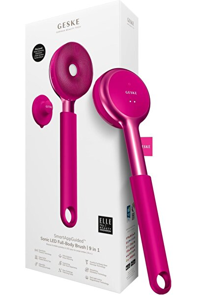 Geske LED Sonic Full-Body Brush | 9 in 1 | Body Cleansing Brush & Intensive Exfoliator with LED