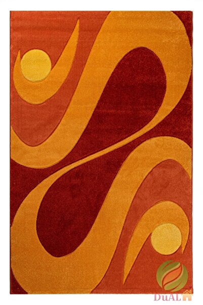 Dualhome Rug Friese Nik Orange, 60x240 cm, Abstract - 60x240 cm, rectangle, Orange