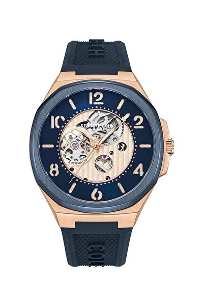 Kenneth Cole New York Analog Gents Watch With Navy Blue Silicone Strap 43mm