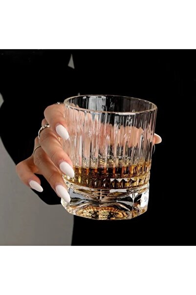 Delisoga Set of 6 Hexa High-White Glasses, 300 ml, Transparent