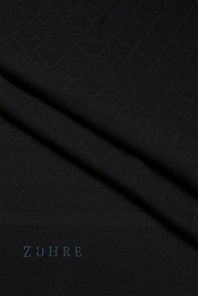 Zühre Monogram Patterned Black Shawl 0053