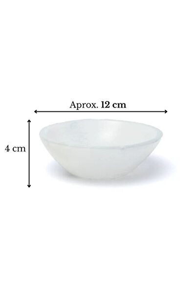 OEM Round selenite bowl 12 cm, energy purification, crystal recharge, decoration