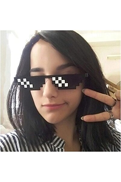 zola Sunglasses, Thug Life, pixelated, 16 cm, black