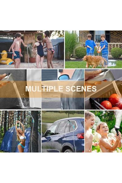 Twinkle Mart Portable Camping Shower - USB Rechargeable Electric Water Pump Handheld Shower