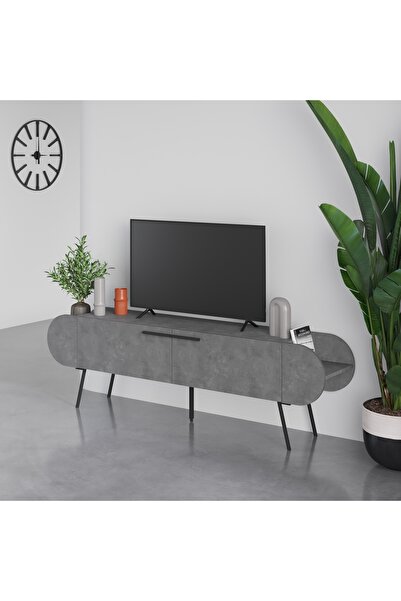 Mourah Home Mourah Capsule Tv Stand Up To 65 Inches - Retro Grey