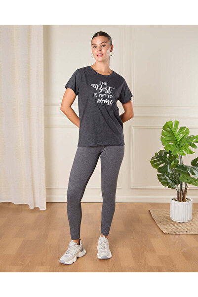 REDTAG Women Grey Full Length Legging