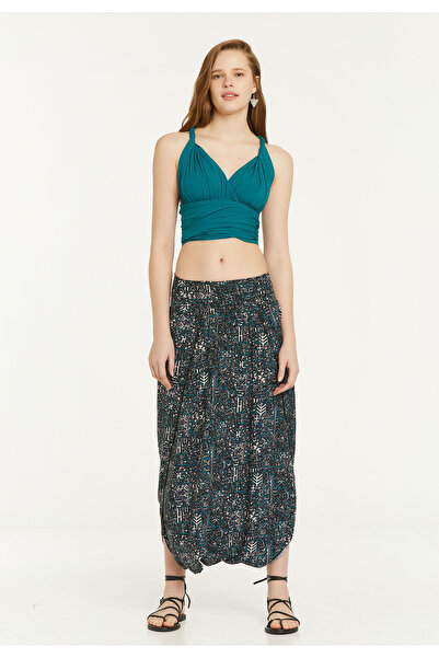 Clandestino Patterned Authentic Shalwar Turquoise