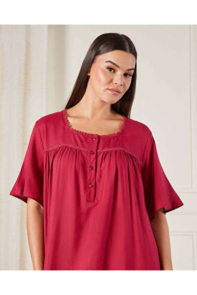 REDTAG Women Red Maxi Nightgown
