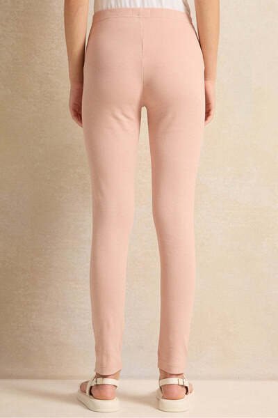 REDTAG Senior Girls Pink Plain Leggings