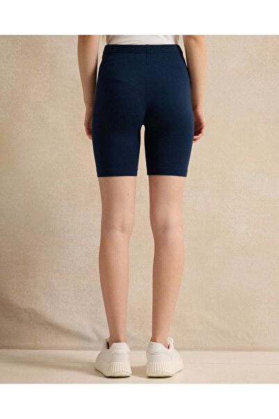 REDTAG Senior Girls Navy And Pink Cycling Shorts (Pack of 2)