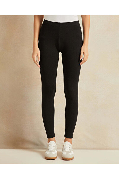 REDTAG طقم ليجنز نسائي باللونين الرمادي والأسود (عبوة من قطعتين)