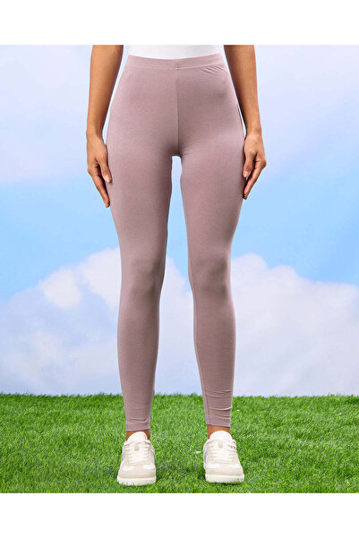 REDTAG طقم ليجنز نسائي سادة بلون بنفسجي (عبوة من قطعتين)