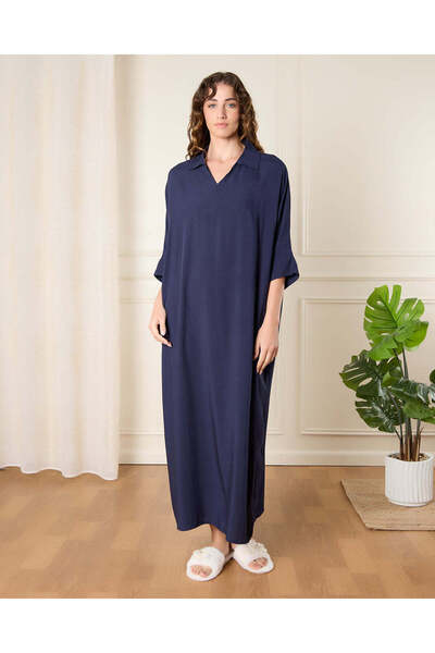 REDTAG Women Navy Plain Nightgown