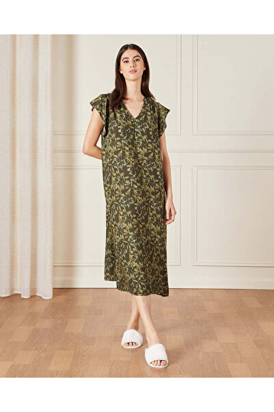 REDTAG قميص نوم نسائي مطبوع باللون الأخضر