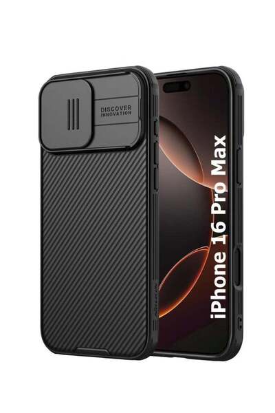 Nillkin جراب CamShield Pro لهاتف iPhone 16 Pro Max - حماية كاميرا منزلقة، مصنوع من البولي كربونات والبولي يوريثين الحراري