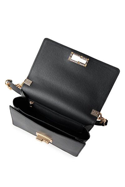 Zühre Black Bag with Locking Buckle Detail Z0036