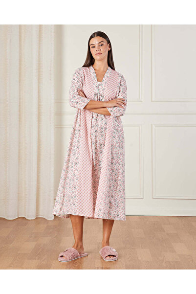 REDTAG قميص نوم نسائي وردي مطبوع زهور