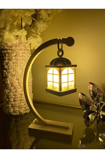 smilechild Led Aydınlatmalı Dekoratif Fener Mumluk Dekorasyon 23 CM 1 ADET LED MUM DAHİLDİR