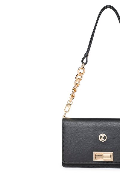 Zühre Black Bag with Locking Buckle Detail Z0036
