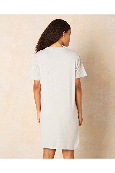 REDTAG Women Grey Sleep Print Nightshirt