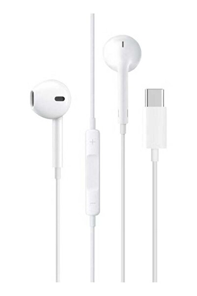 PopZa سماعات أذن سلكية بمنفذ USB-C مع ميكروفون لهاتف iPhone 15 Pro Max وSamsu...