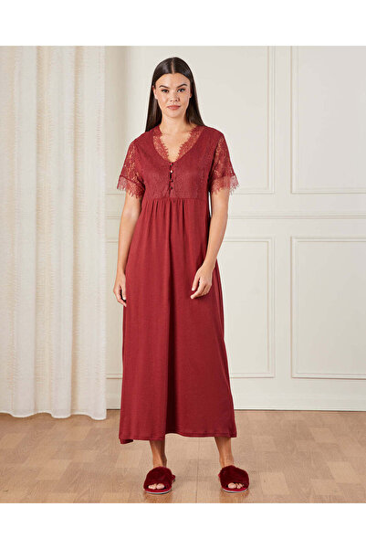 REDTAG Women Red Lace Nightgown