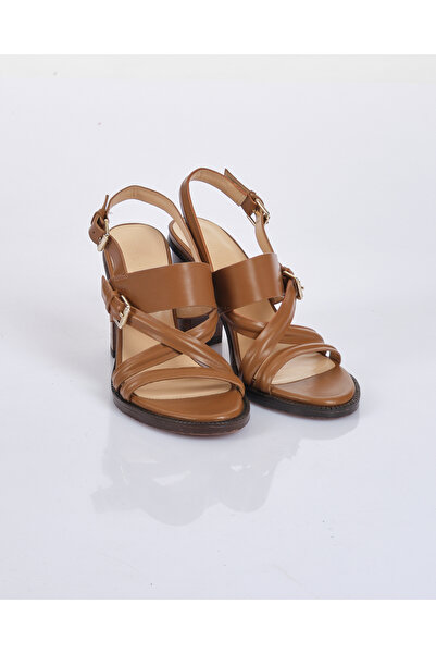 Perspective Minimalist Leather Heeled Women's Sandals - Summer