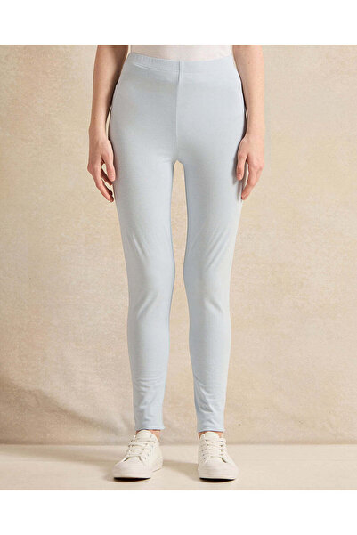 REDTAG Senior Girls Blue Plain Leggings