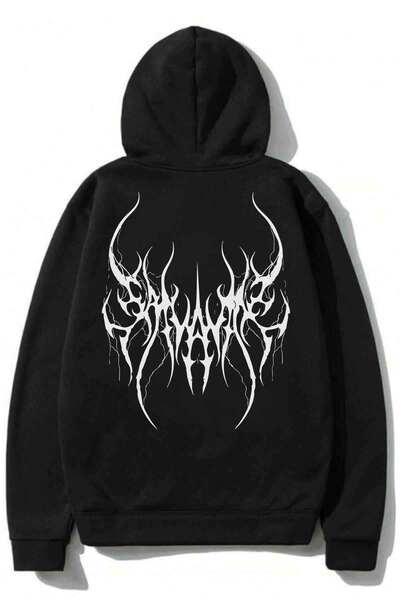 Cool mans Hanorac unisex cu glugă cu imprimeu gotic - Hanorac supradimensionat