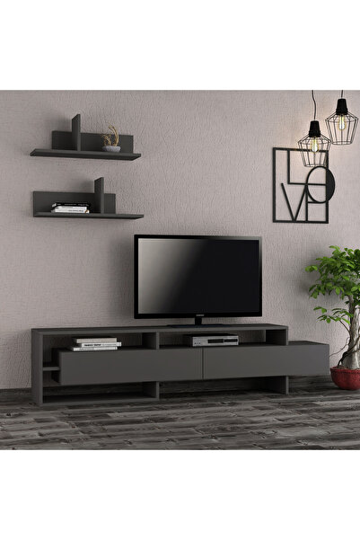 Mourah Home Mourah Gara TV Unit Up To 60 Inches - Dark Grey