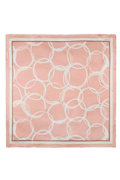 Zühre Ring Pattern Twill Silk Scarf V9 0091