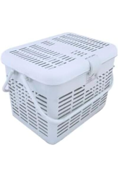 Unbound سلة نزهة بلاستيكية (مقاس صغير، أبيض)