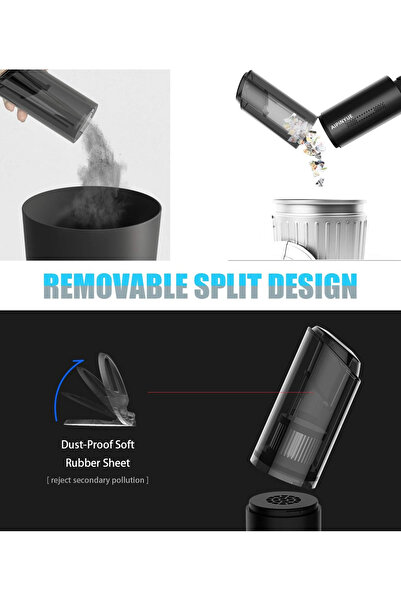 OEM AIPINYUE A8 Corded Car Vacuum Cleaner, 120W, 6000PA, Portable for Car and Home, with 3 Accessories