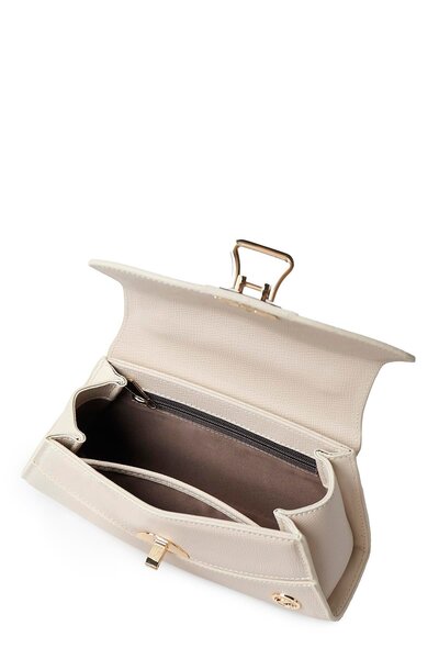 Zühre Lock Detailed Cream Bag Z0037