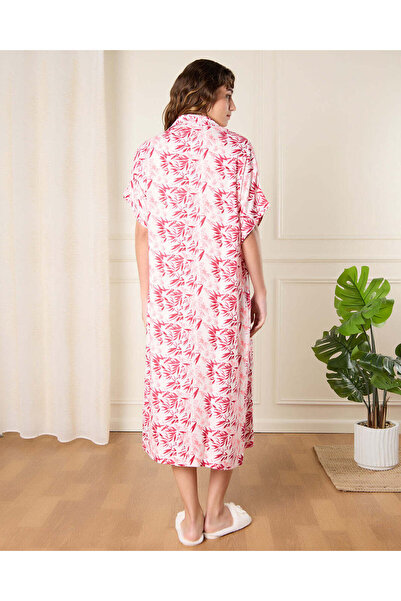 REDTAG Women White And Red Printed Nightgown